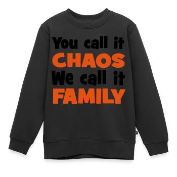 Familie - Kinder Premium Organic Sweatshirt - Schwarz - Vorne - AI Model Kid Female (0cm)