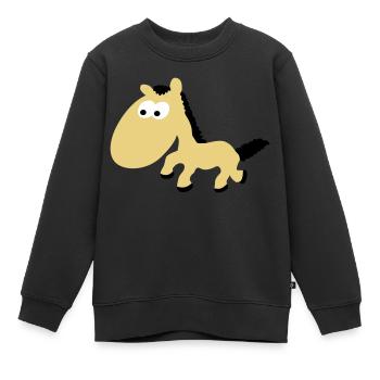 Pony équitation Rider - Sweat Premium enfant bio - noir - Devant - AI Model Kid Female (0cm)