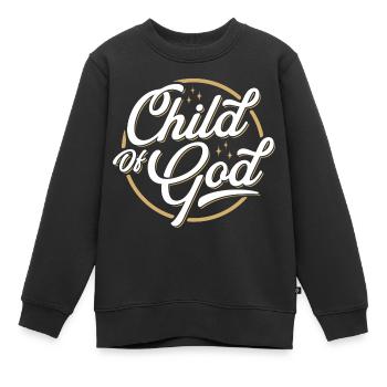 Enfant de dieu - Sweat Premium enfant bio - noir - Devant - AI Model Kid Female (0cm)