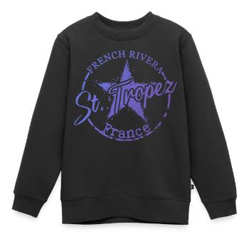 St Tropez French Rivera - Kinder Premium Organic Sweatshirt - Schwarz - Vorne - AI Model Kid Female (0cm)