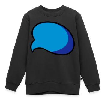 Sprechblase speech bubble Comic Geschenkidee - Kinder Premium Organic Sweatshirt - Schwarz - Vorne - AI Model Kid Female (0cm)