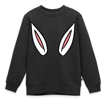 ears gift idea rabbit ears - Kids Premium Organic Sweatshirt - black - Front - AI Model Kid Female (0cm)