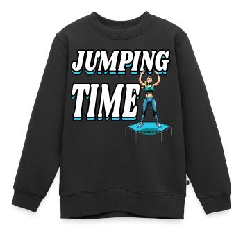 Jumping Trampolin Trendsport Fitness Damen Sport - Kinder Premium Organic Sweatshirt - Schwarz - Vorne - AI Model Kid Female (0cm)