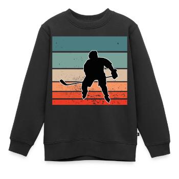 Hockey hockey de - Sweat Premium enfant bio - noir - Devant - AI Model Kid Female (0cm)