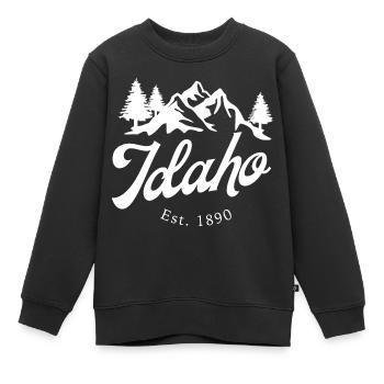Idaho Mountains - Kinder Premium Organic Sweatshirt - Schwarz - Vorne - AI Model Kid Female (0cm)