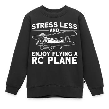 Modèle d’avion Modèle d’avion Cadeau de vol - Sweat Premium enfant bio - noir - Devant - AI Model Kid Female (0cm)