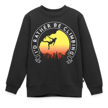 Eher klettern Reiseführer Gift - Kinder Premium Organic Sweatshirt - Schwarz - Vorne - AI Model Kid Female (0cm)