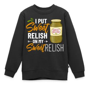 Sweet Relish Pickles Bouteille Spice Jar - Sweat Premium enfant bio - noir - Devant - AI Model Kid Female (0cm)