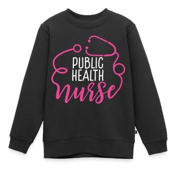 Épidémiologie d'appréciation des infirmières en santé publique - Sweat Premium enfant bio - noir - Devant - AI Model Kid Female (0cm)