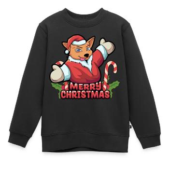 Cadeaux de Noël Noël - Sweat Premium enfant bio - noir - Devant - AI Model Kid Female (0cm)