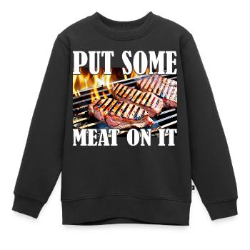 J’adore la viande - Sweat Premium enfant bio - noir - Devant - AI Model Kid Female (0cm)