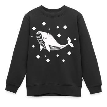Baleine - mammifère Animal marin Conservation de la nature - Sweat Premium enfant bio - noir - Devant - AI Model Kid Female (0cm)