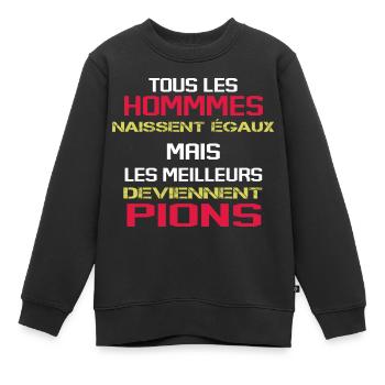 Pion Surveillant Collège Lycée Cadeau Humour - Sweat Premium enfant bio - noir - Devant - AI Model Kid Female (0cm)