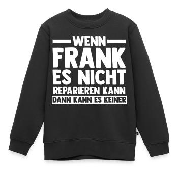 Frank - Kinder Premium Organic Sweatshirt - Schwarz - Vorne - AI Model Kid Female (0cm)
