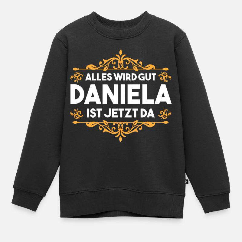 Daniela - Kinder Premium Organic Sweatshirt - Schwarz