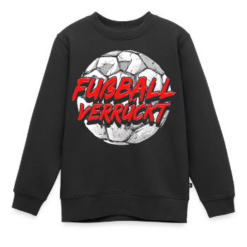 Fußball Verrückt Fußballer Geschenke Lustig - Kinder Premium Organic Sweatshirt - Schwarz - Vorne - AI Model Kid Female (0cm)