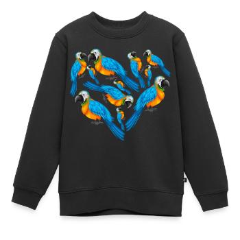 Herz Ara - Kinder Premium Organic Sweatshirt - Schwarz - Vorne - AI Model Kid Female (0cm)