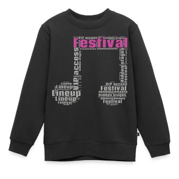 Fête - Sweat Premium enfant bio - noir - Devant - AI Model Kid Female (0cm)