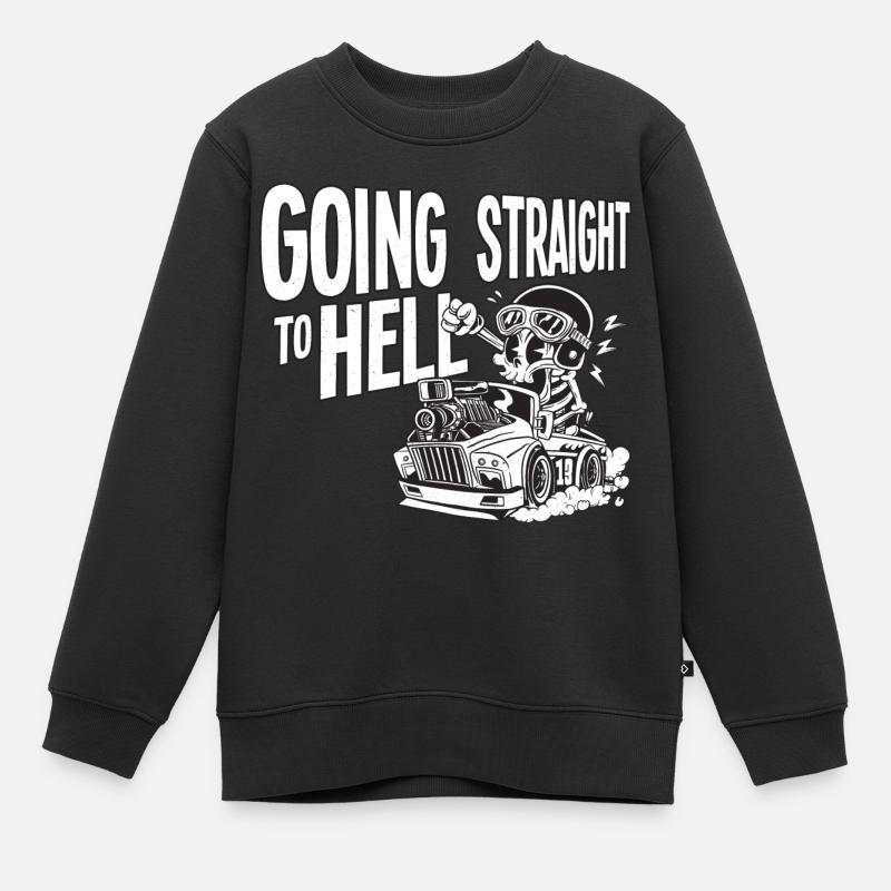 Going straight to Hell - Direkt in die Hölle - Kinder Premium Organic Sweatshirt - Schwarz