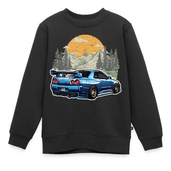 Jdm / Tuning / Turbocompresseur / Jantes / Chiptuning - Sweat Premium enfant bio - noir - Devant - AI Model Kid Female (0cm)