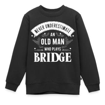 Bridge Kartenspiel Geschenk - Kinder Premium Organic Sweatshirt - Schwarz - Vorne - AI Model Kid Female (0cm)