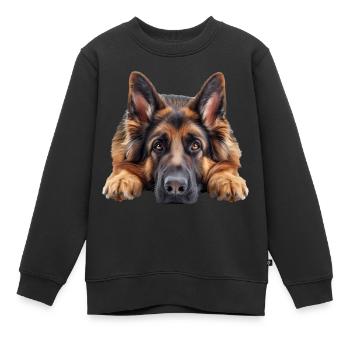 German Sheperd - Kinder Premium Organic Sweatshirt - Schwarz - Vorne - AI Model Kid Female (0cm)