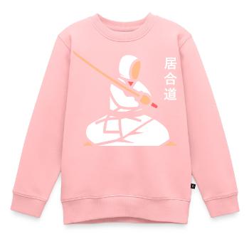 iaido - Sweat Premium enfant bio - rose - Devant - AI Model Kid Female (0cm)