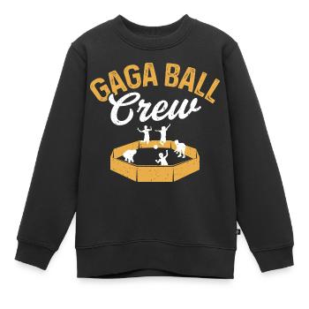 Gaga Ball Crew Hexagone Pit Team - Sweat Premium enfant bio - noir - Devant - AI Model Kid Female (0cm)