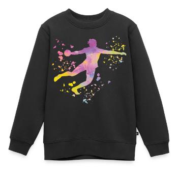 Diskuswerfer Colorsplash Diskuswurf - Kinder Premium Organic Sweatshirt - Schwarz - Vorne - AI Model Kid Female (0cm)