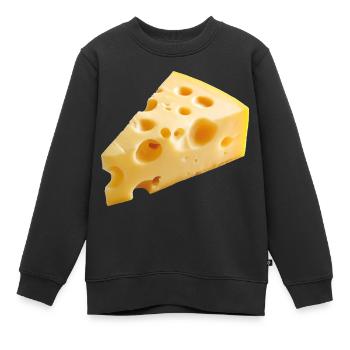 Fromage - Sweat Premium enfant bio - noir - Devant - AI Model Kid Female (0cm)