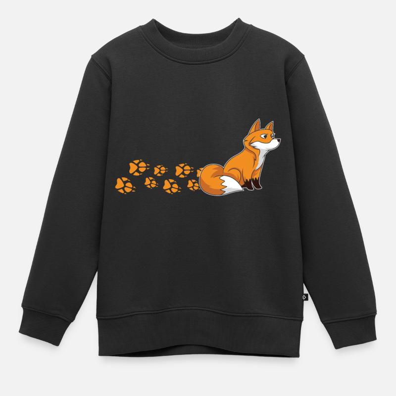 Renard - Sweat Premium enfant bio - noir