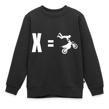 FREIHEIT WENN ICH AUF DER MASCHINE SITZE - Kinder Premium Organic Sweatshirt - Schwarz - Vorne - AI Model Kid Female (0cm)
