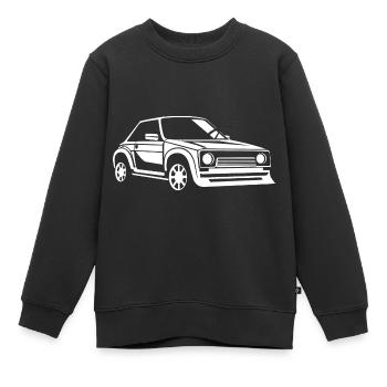 Rallye-Fahrzeug - Kinder Premium Organic Sweatshirt - Schwarz - Vorne - AI Model Kid Female (0cm)