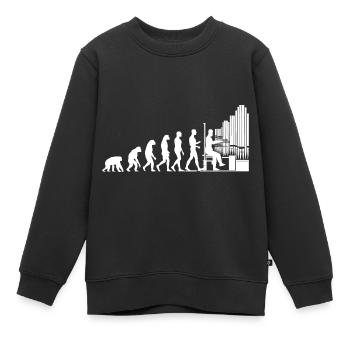 Pipe Organ Gift - Kids Premium Organic Sweatshirt - black - Front - AI Model Kid Female (0cm)