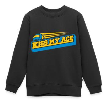 Volleyball Beachvolleyball - Kinder Premium Organic Sweatshirt - Schwarz - Vorne - AI Model Kid Female (0cm)