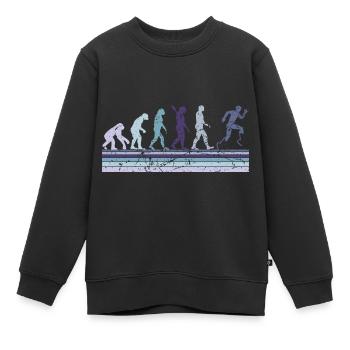 Evolution of Para Running - Kinder Premium Organic Sweatshirt - Schwarz - Vorne - AI Model Kid Female (0cm)