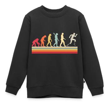 Evolution of Para Running - Kinder Premium Organic Sweatshirt - Schwarz - Vorne - AI Model Kid Female (0cm)