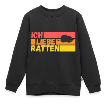 Nagetier Ratte Ratten - Kinder Premium Organic Sweatshirt - Schwarz - Vorne - AI Model Kid Female (0cm)