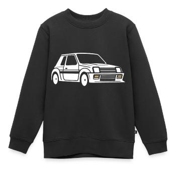 Rallye-Fahrzeug - Kinder Premium Organic Sweatshirt - Schwarz - Vorne - AI Model Kid Female (0cm)