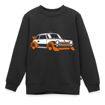 Rallye-Fahrzeug - Kinder Premium Organic Sweatshirt - Schwarz - Vorne - AI Model Kid Female (0cm)