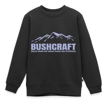 Bushcraft - Busch Genie mit Craftiness - Kinder Premium Organic Sweatshirt - Schwarz - Vorne - AI Model Kid Female (0cm)