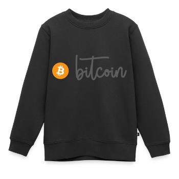 Bitcoin (Bitcoin) - Kinder Premium Organic Sweatshirt - Schwarz - Vorne - AI Model Kid Female (0cm)