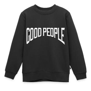 De bonnes personnes - Sweat Premium enfant bio - noir - Devant - AI Model Kid Female (0cm)