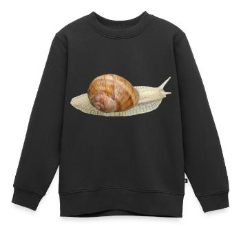 Schnecke, Weinbergschnecke - Kinder Premium Organic Sweatshirt - Schwarz - Vorne - AI Model Kid Female (0cm)