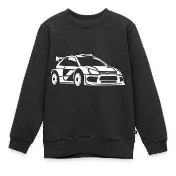 Rallye-Fahrzeug - Kinder Premium Organic Sweatshirt - Schwarz - Vorne - AI Model Kid Female (0cm)