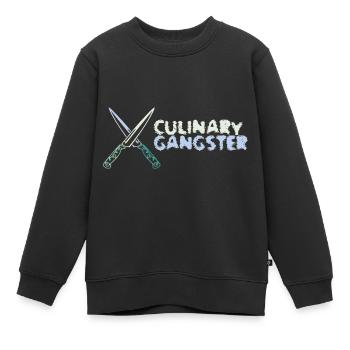 Culinary Gangster Food Chef Cooking - Kids Premium Organic Sweatshirt - black - Front - AI Model Kid Female (0cm)