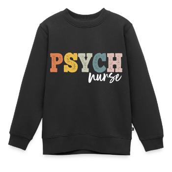 Psych Nurse Dialysis Nursing RN - Kinder Premium Organic Sweatshirt - Schwarz - Vorne - AI Model Kid Female (0cm)
