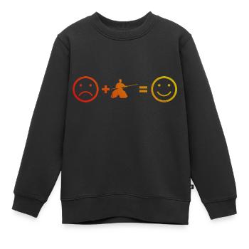 Aïkidoka Aïkido Arts Martiaux Femmes Arts Martiaux Arts Martiaux - Sweat Premium enfant bio - noir - Devant - AI Model Kid Female (0cm)