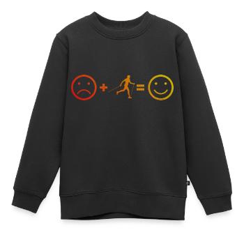 Walker Damen Walken Herren Nordic Walking - Kinder Premium Organic Sweatshirt - Schwarz - Vorne - AI Model Kid Female (0cm)