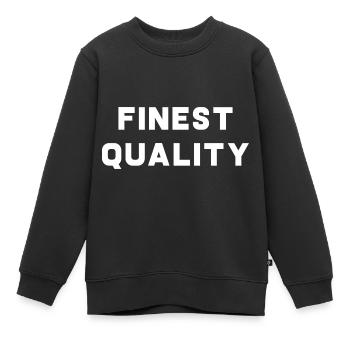 Qualité supérieure - Sweat Premium enfant bio - noir - Devant - AI Model Kid Female (0cm)